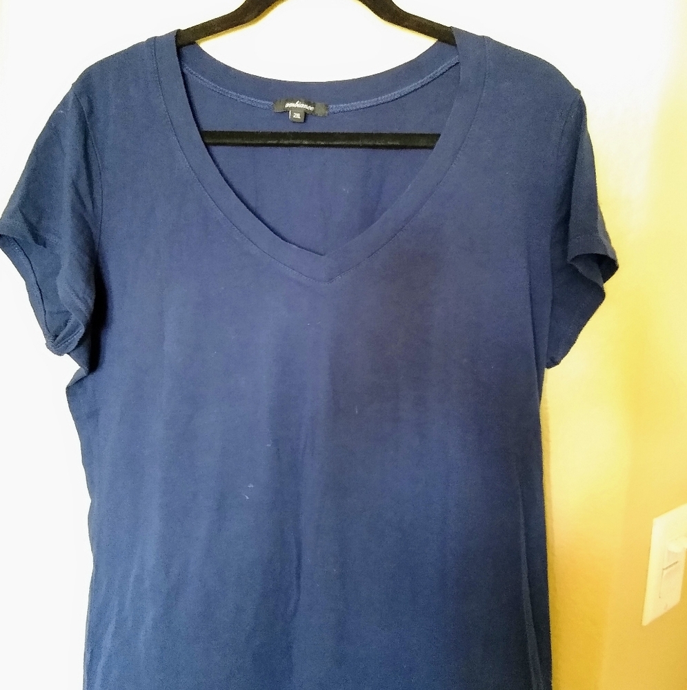 Navy blue v-neck top